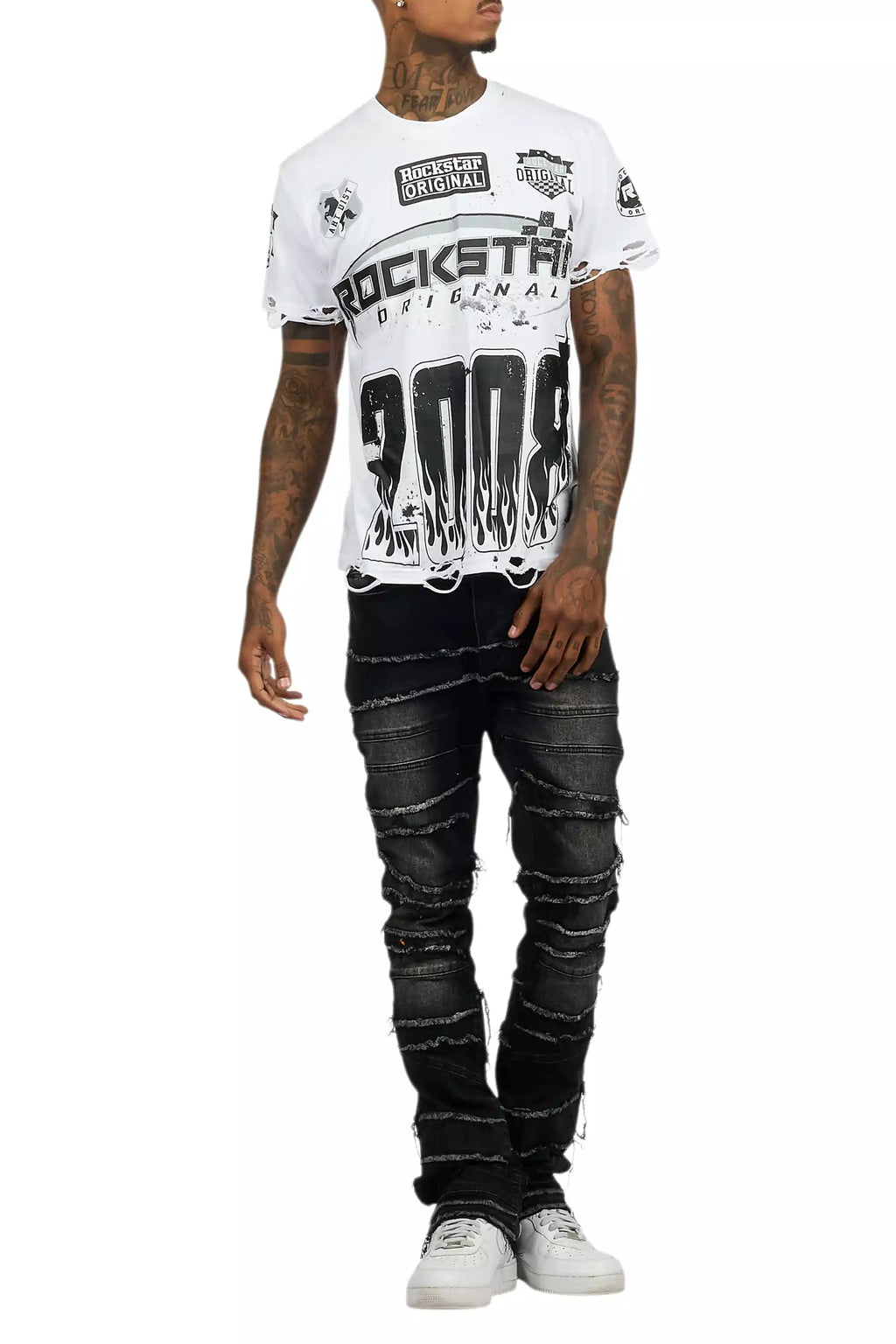 Amos White Graphic T-Shirt