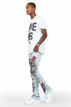 Banyan White Graphic Oversized T-Shirt