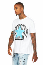 Dash White/Blue Graphic T-Shirt