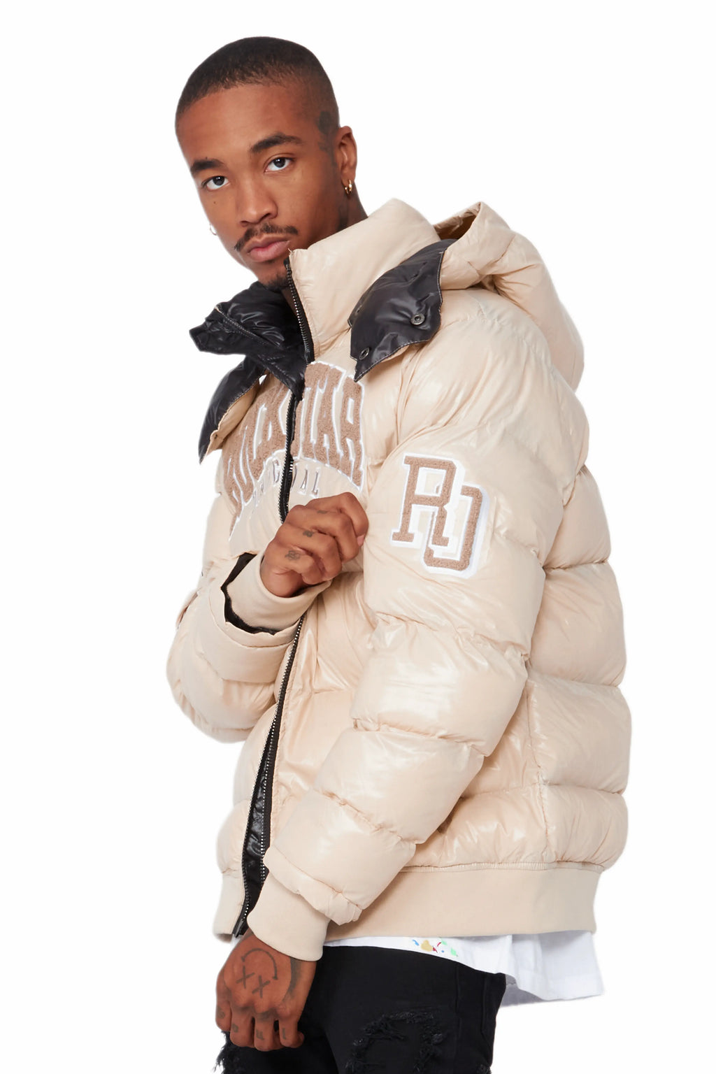 Cortland Beige Heavy Puffer Jacket