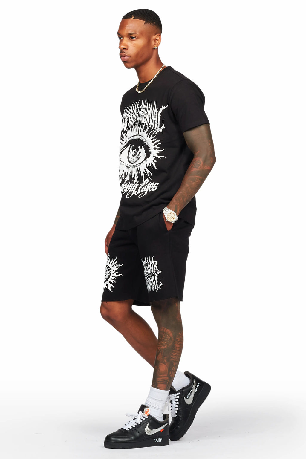 Bolk Black T-Shirt/Short Set