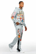 Santos Heather Grey Hoodie/Baggy Track Pant Set