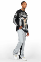 Fields Black/Grey Double Layer T-Shirt/Baggy Pant Set