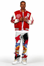 Skoll Red Varsity Jacket