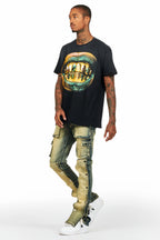 Gonen Black Oversized Graphic T-Shirt