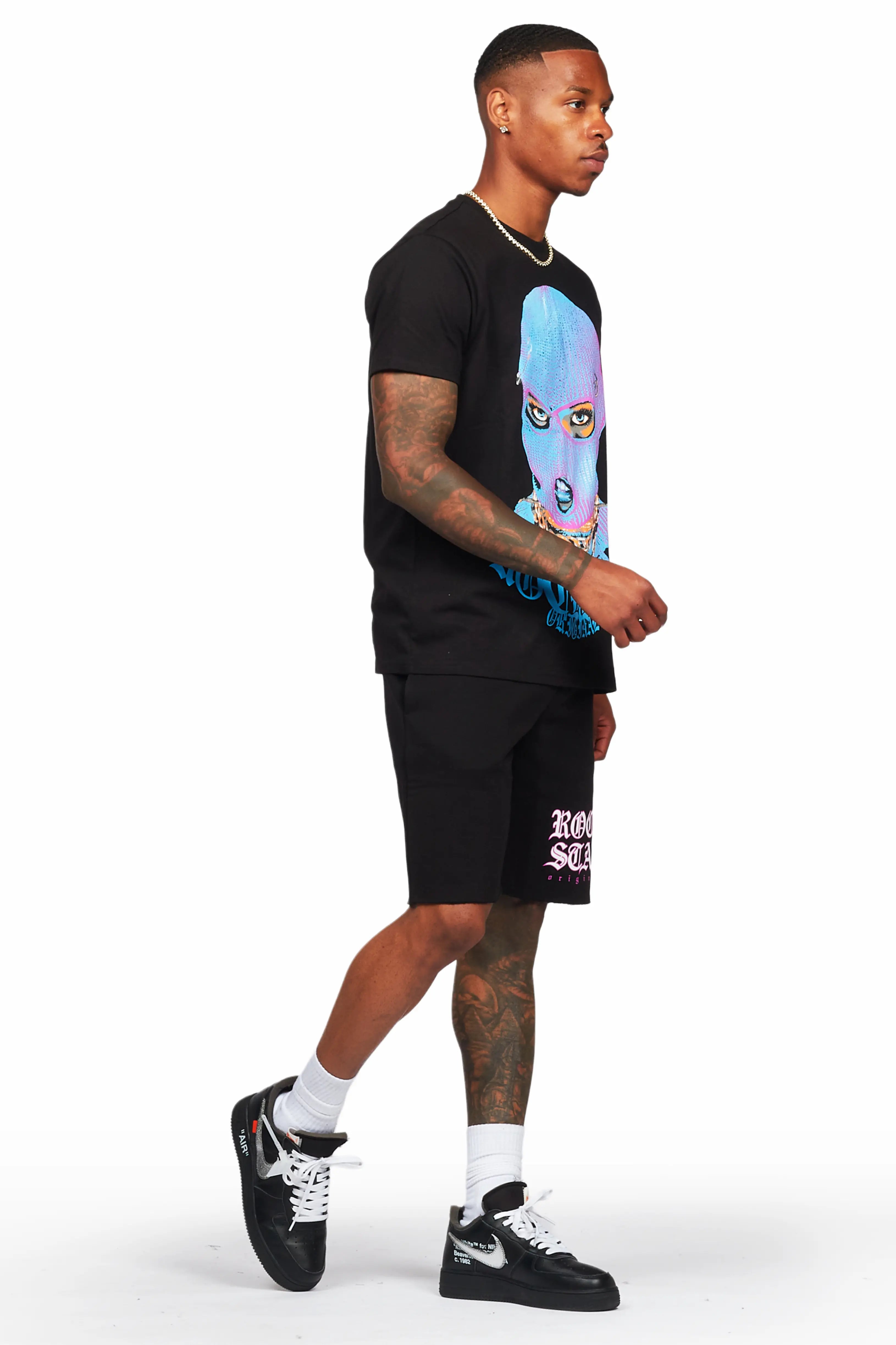 Murdra Black T-Shirt/Short Set