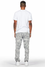 Hakim Grey Patchwork Skinny Fit Jean