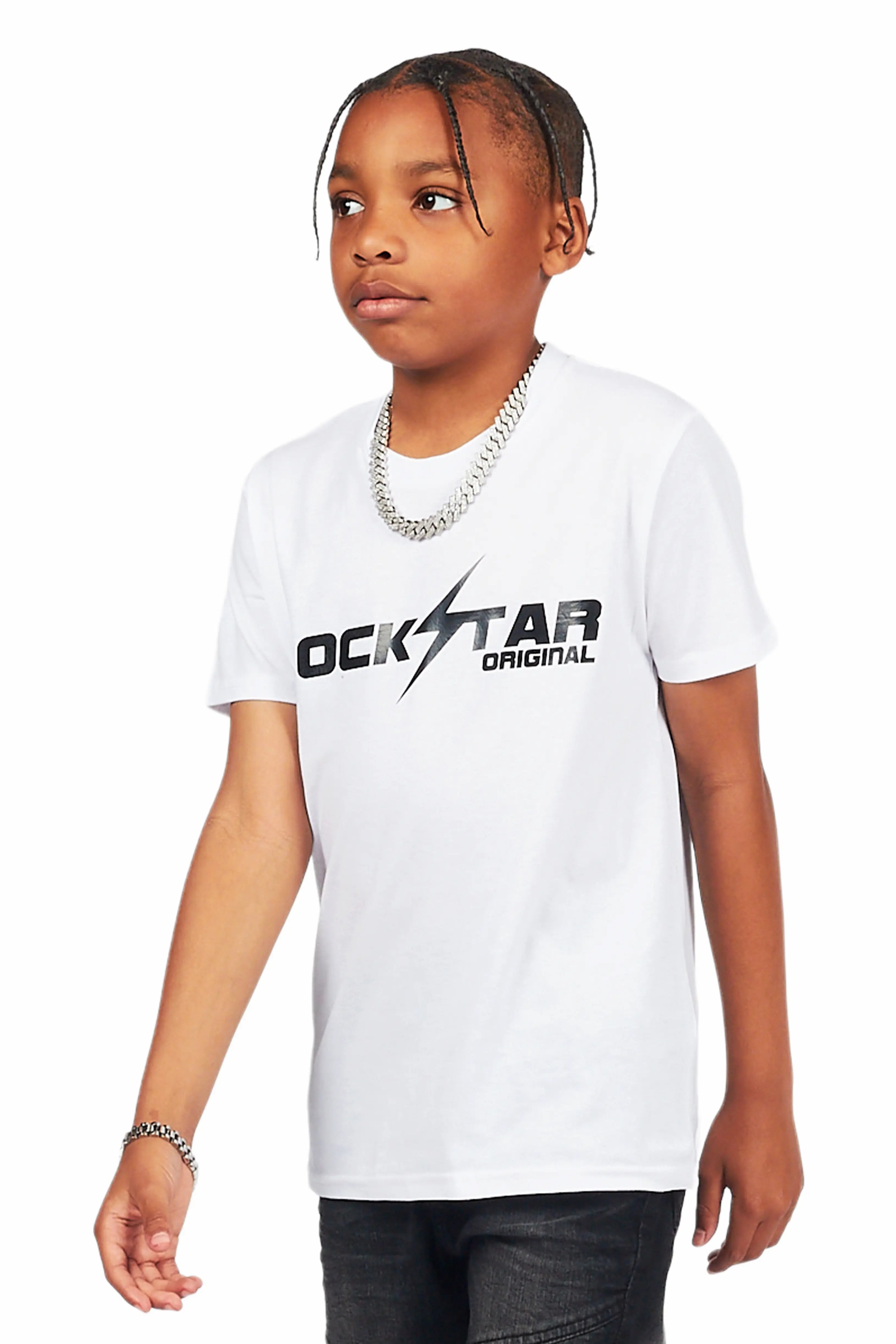 Boys Oakleyy White Graphic T-Shirt
