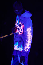 Beno Heather Grey Distressed Graphic Hoodie