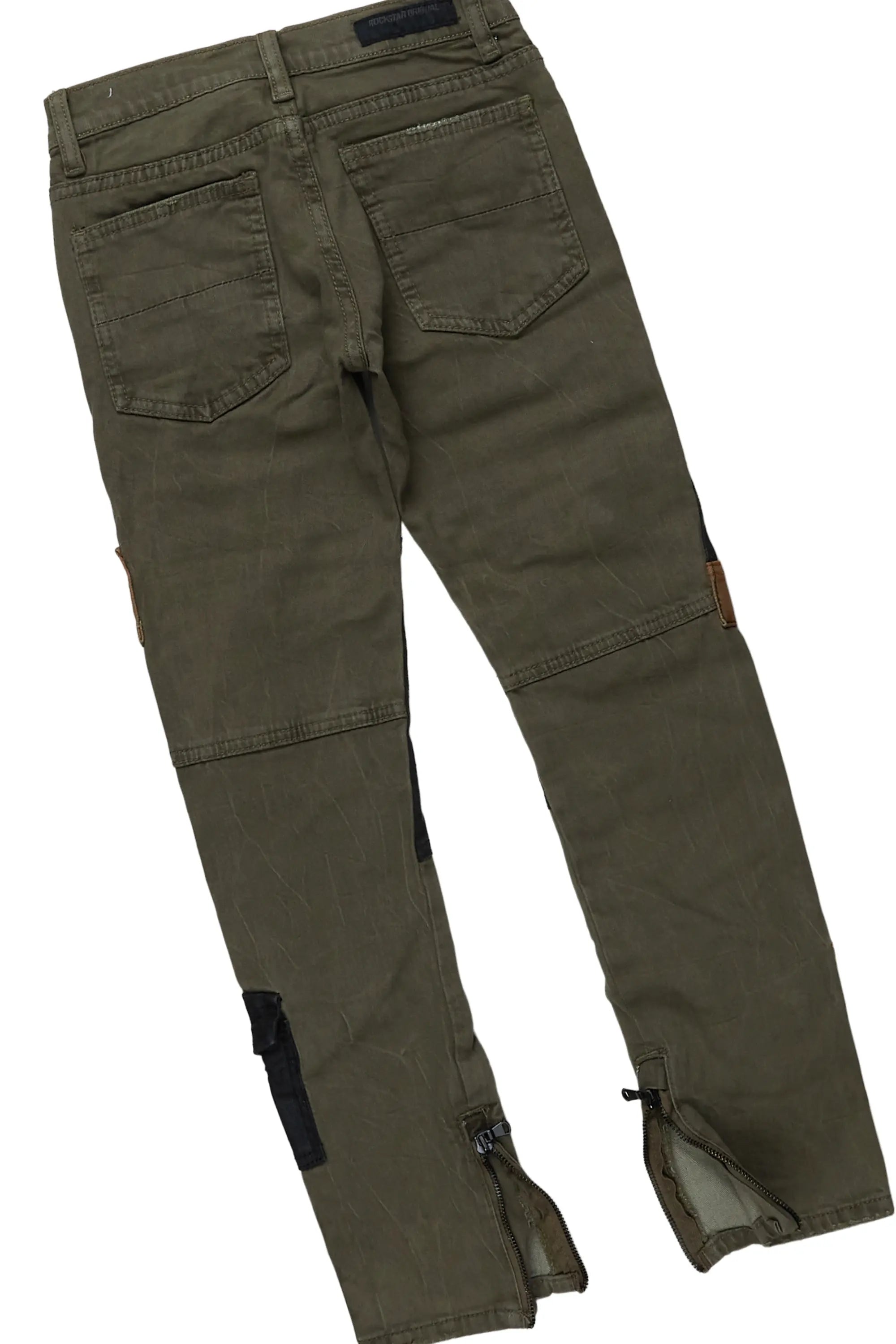 Boys Saidi White T-Shirt/Patch Cargo Jean