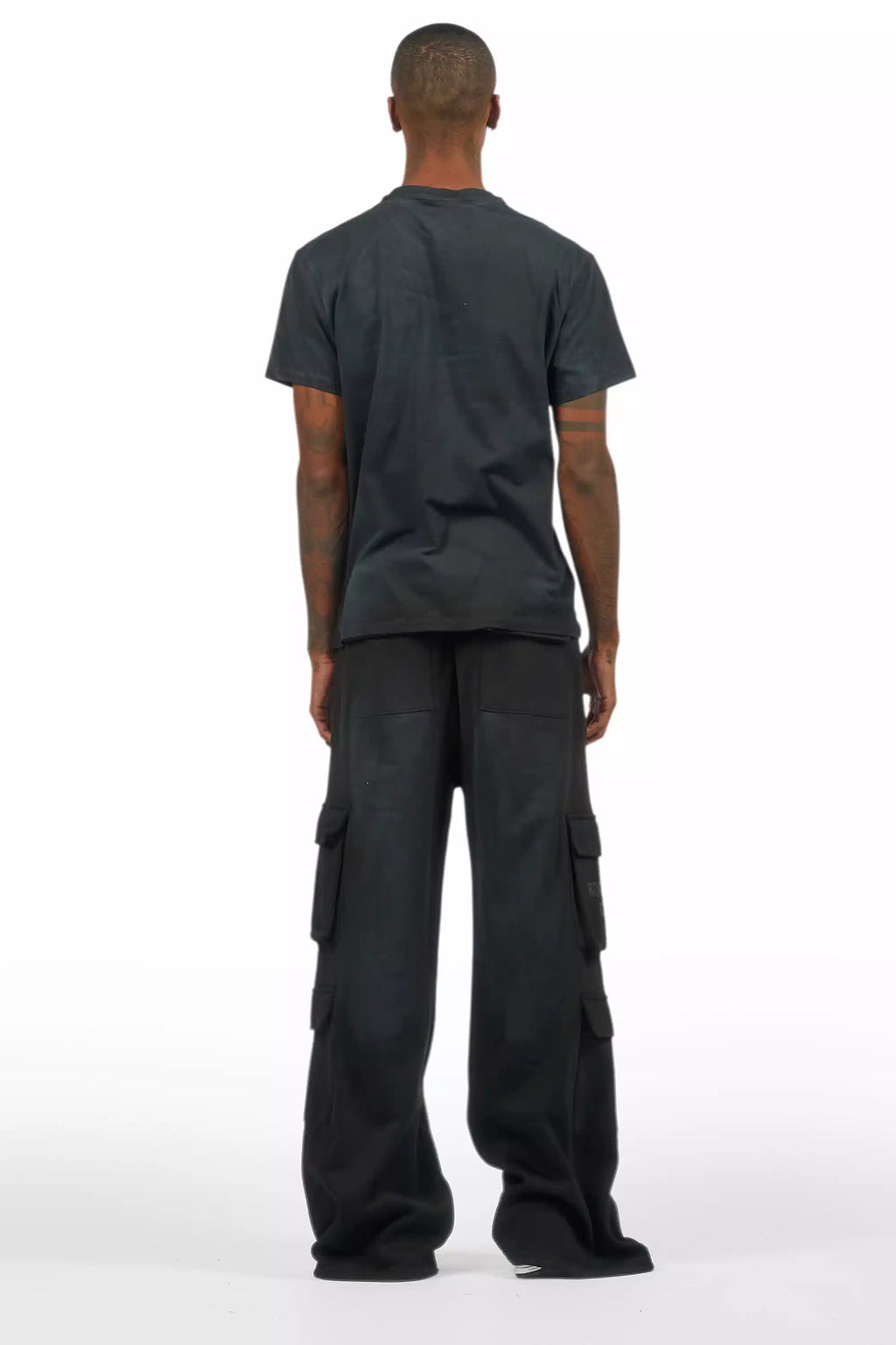 Abilio Black T-Shirt/Baggy Stacked Track Set