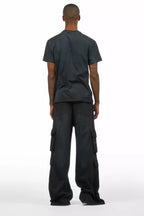Abilio Black T-Shirt/Baggy Stacked Track Set