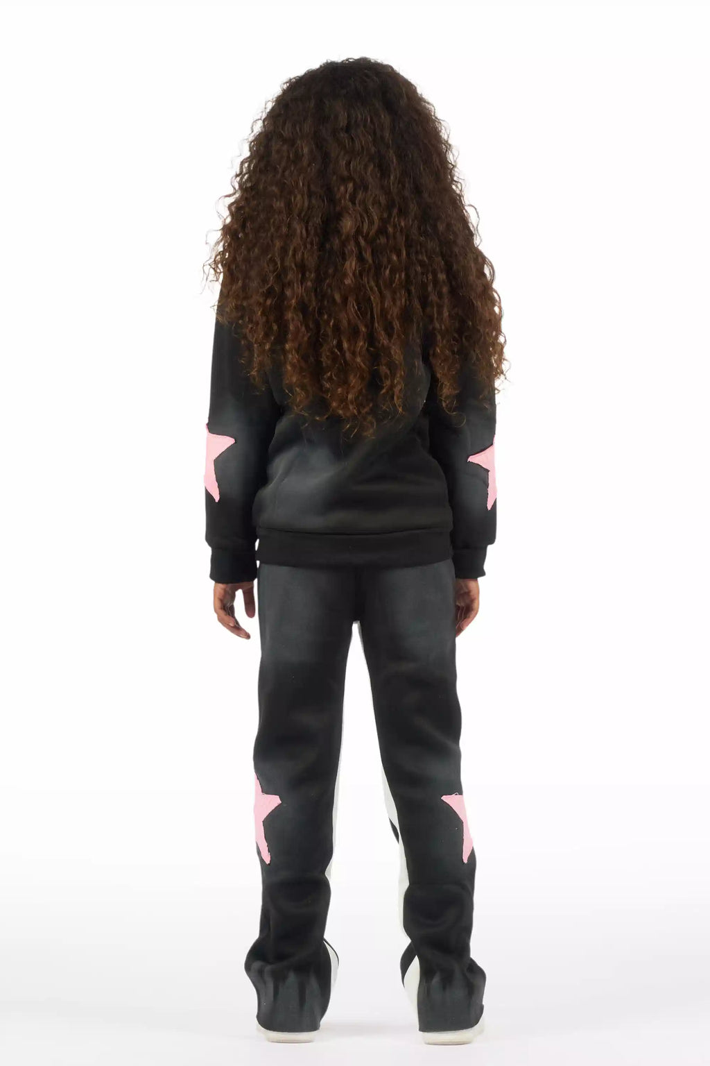 Girls Khaly Black/Pink Track Set