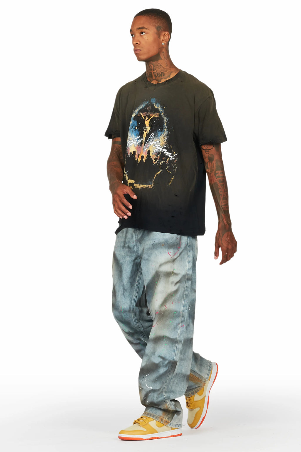 Lajos Black Graphic Oversized T-Shirt