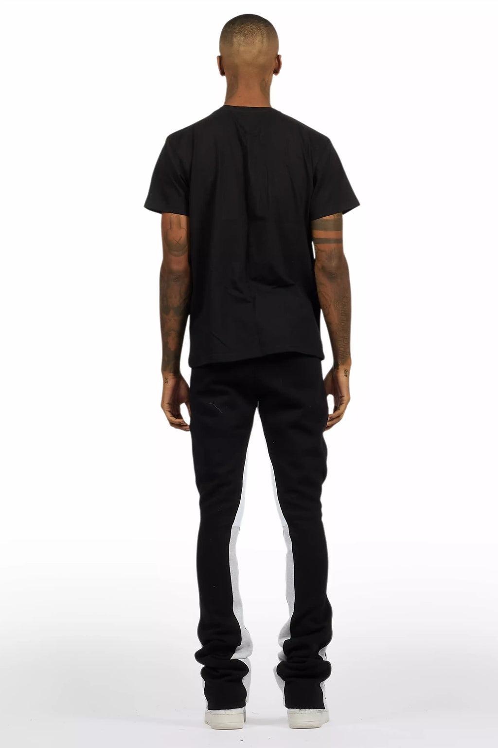 Thierry Black T-Shirt/Stacked Flare Track Set