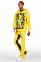 Tarl Yellow Hoodie/Baggy Track Pant Set