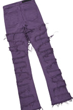 Rachael Purple Hoodie/Stacked Flare Jean Set