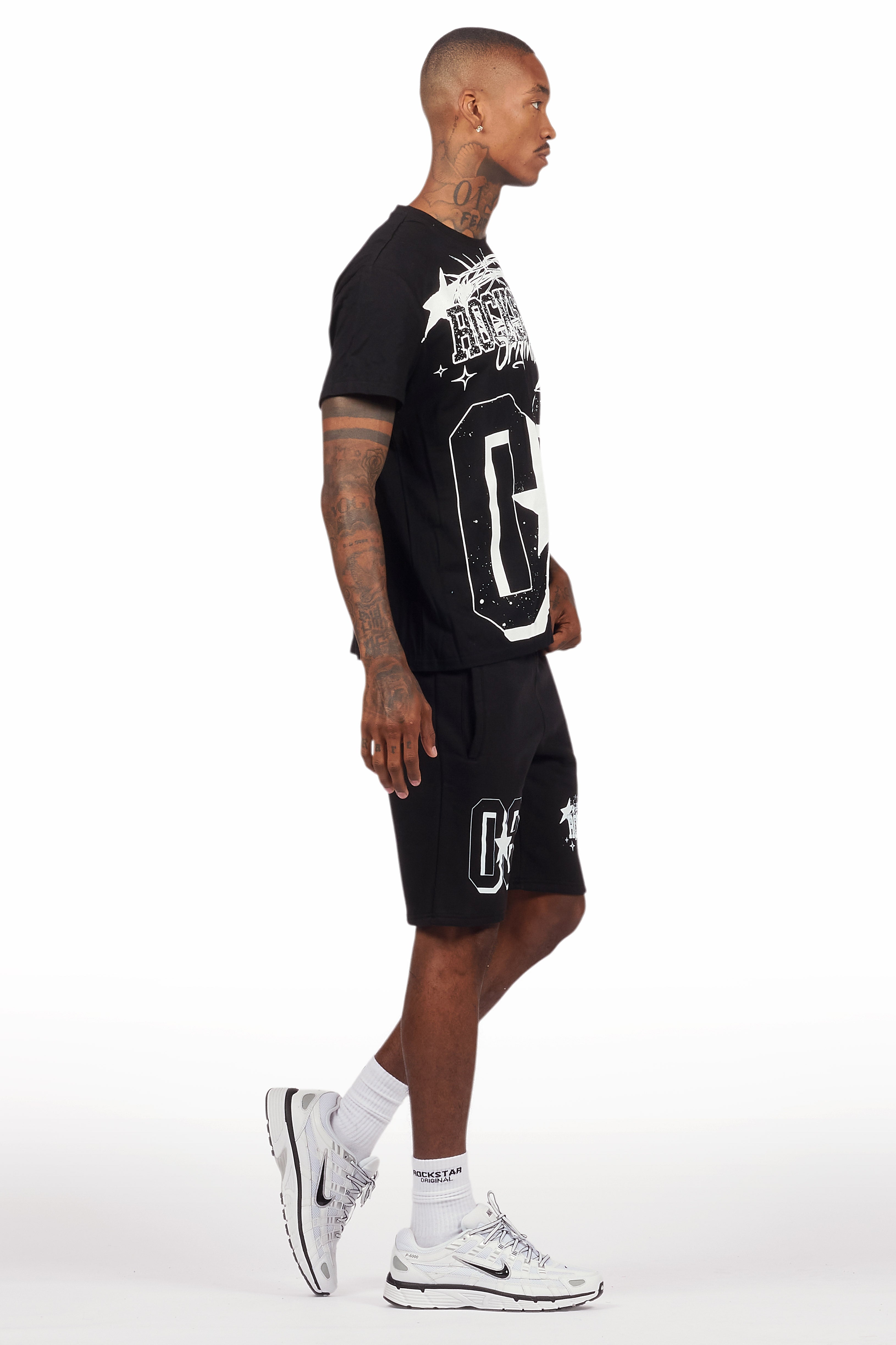 Allstar Black/White T-Shirt Short Set
