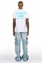 Lake White/Blue T-Shirt/Baggy Fit Jean Set