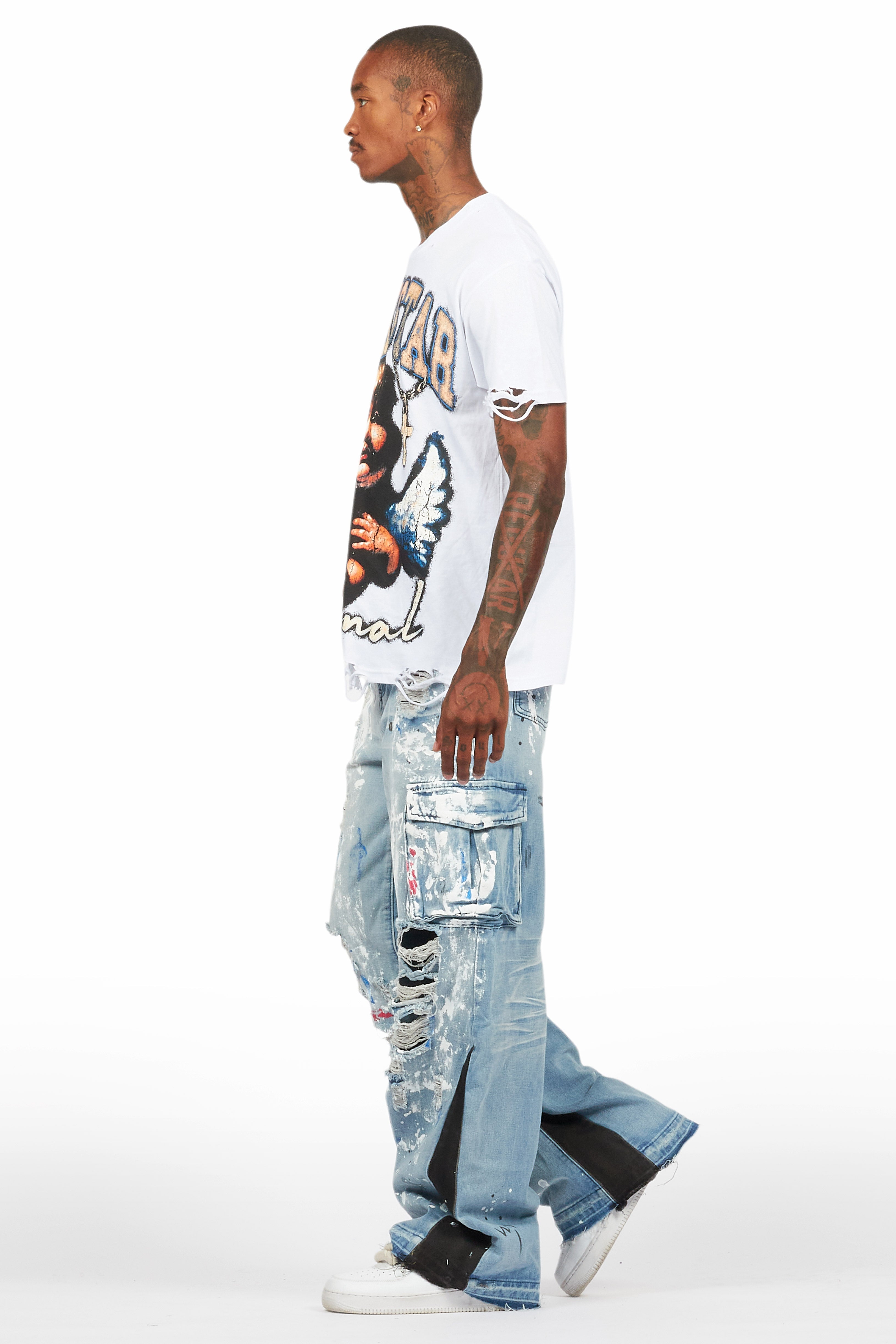 Dallin Blue Painter Baggy Cargo Jean