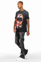 Lemar Black Oversized Graphic T-Shirt