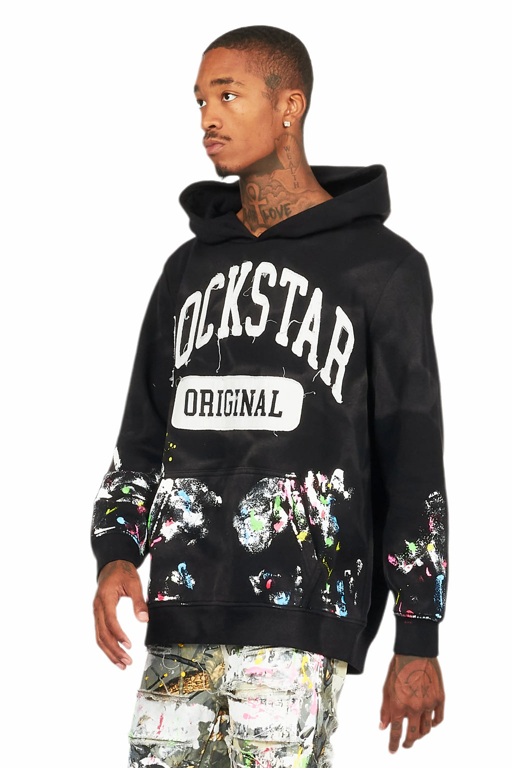 Balta Black Graphic Painter Hoodie
