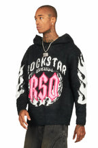 Boaz Black Graphic Mohair Hoodie