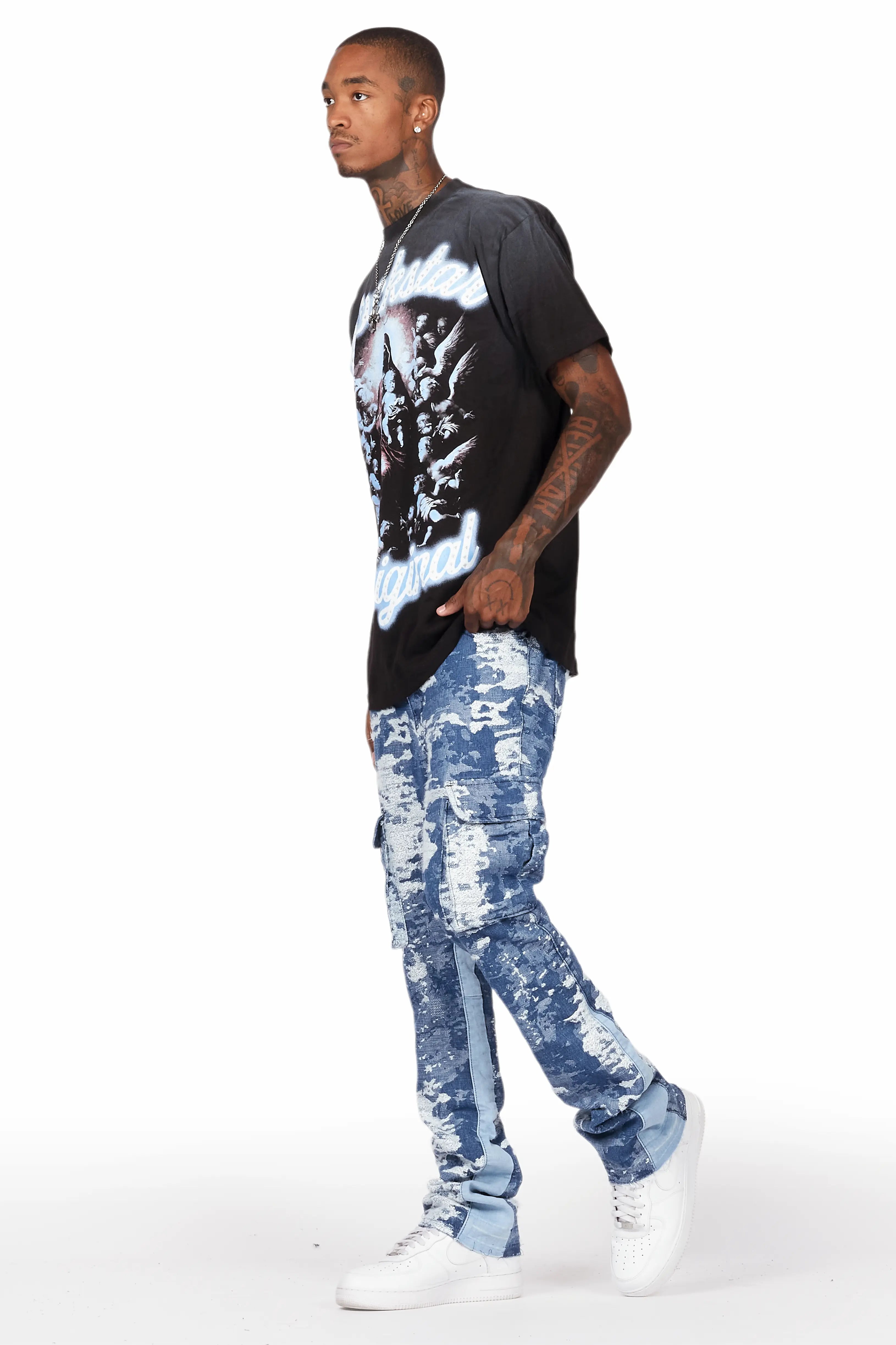 Ibbis Black Graphic Oversized T-Shirt