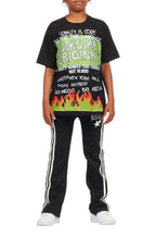 Boys Beno Black Graphic T-Shirt