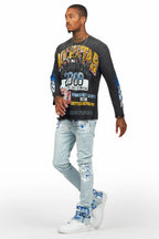 Kodak Blue Painter Stacked Flare Jean