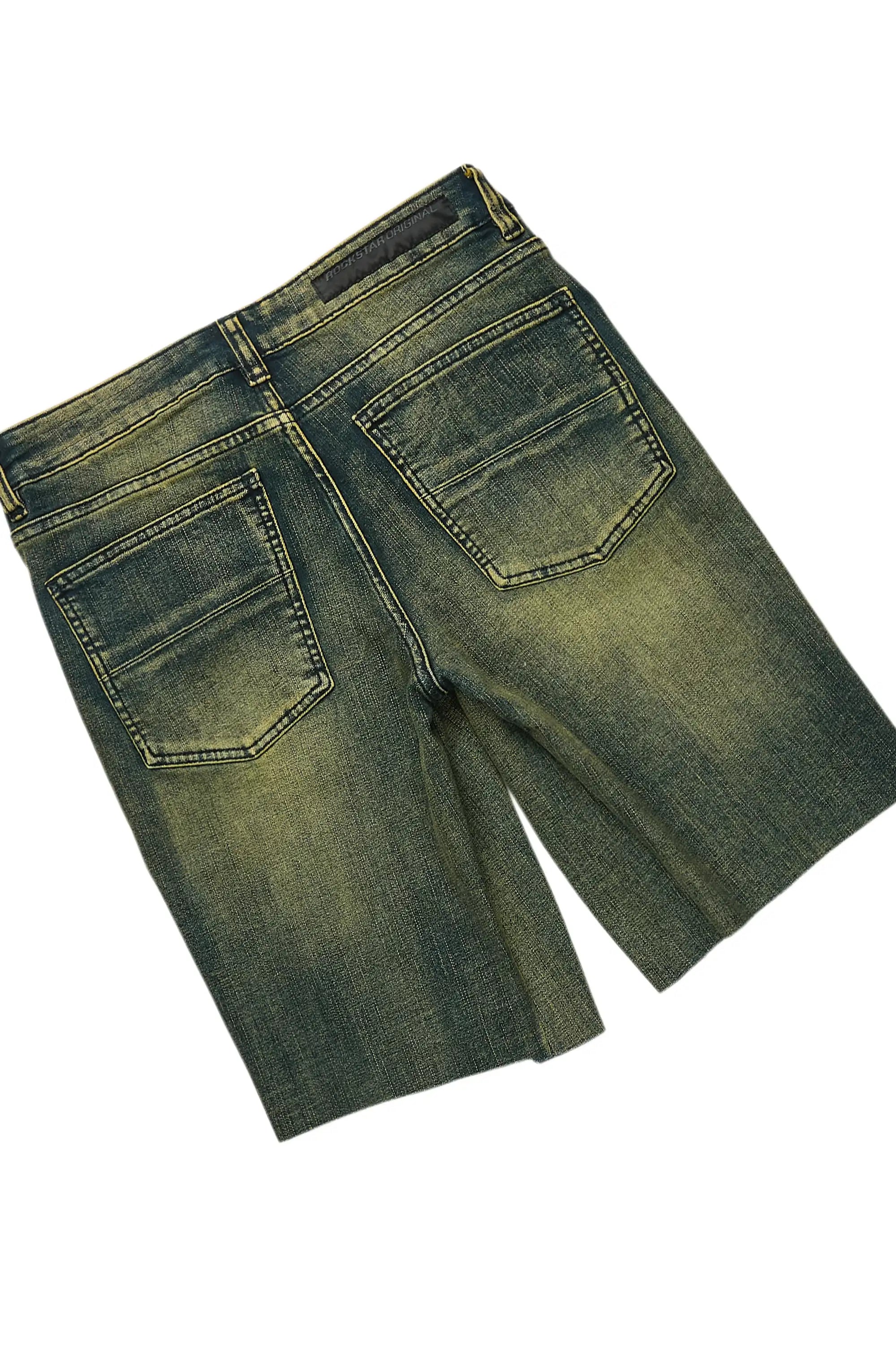 Grill Heather Grey/Red T-Shirt/Denim Short Set