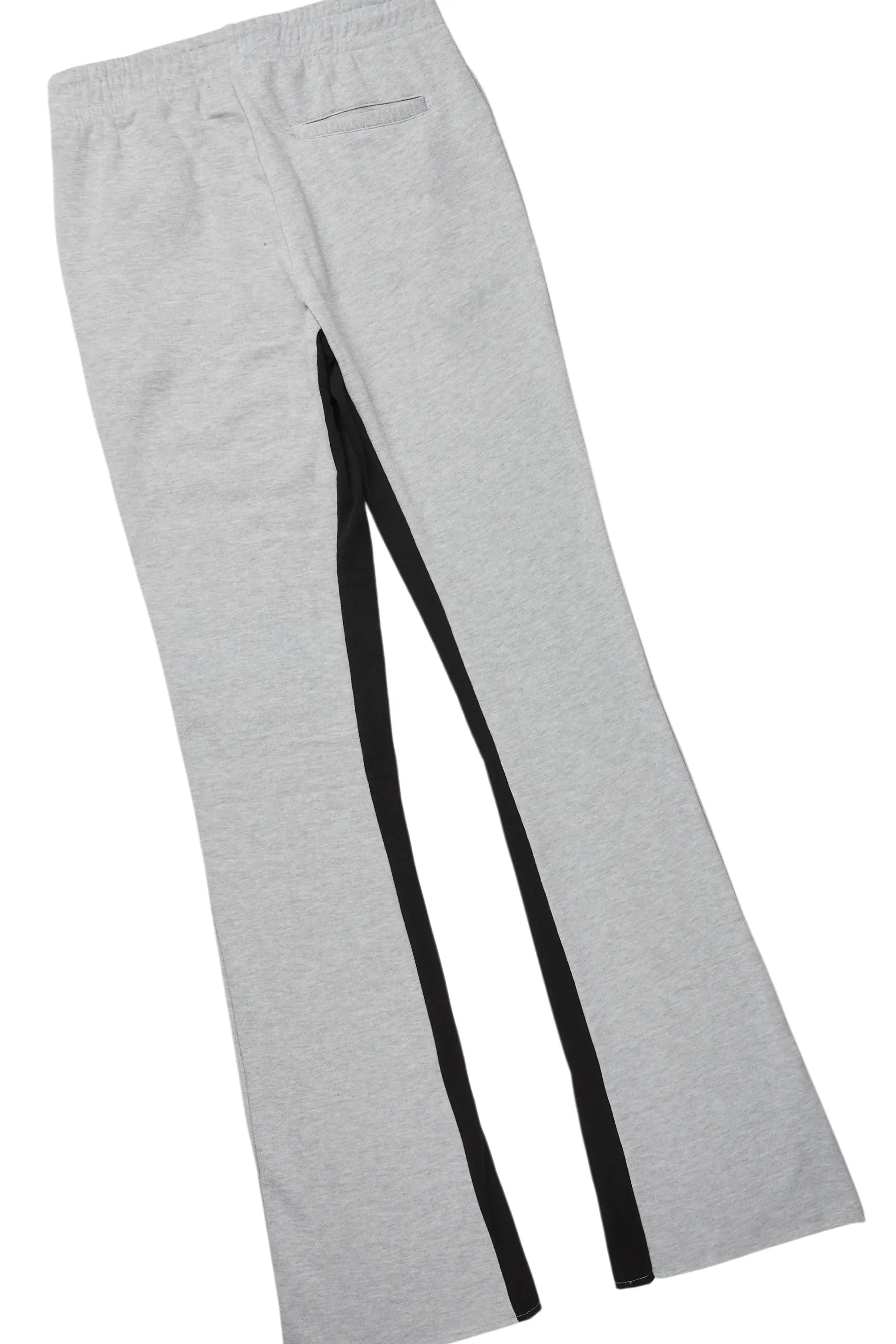 Fields Black/Grey Double Layer T-Shirt/Stacked Baggy Track Set