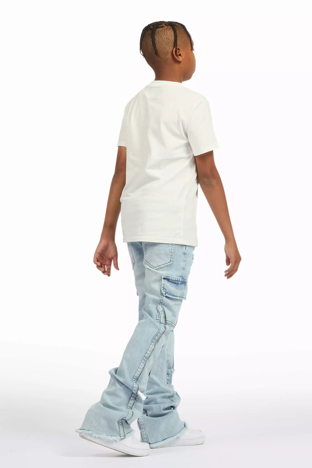 Boys Hutch Blue Stacked Flare Jean