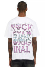 Reece White Graphic Rhinestone T-Shirt