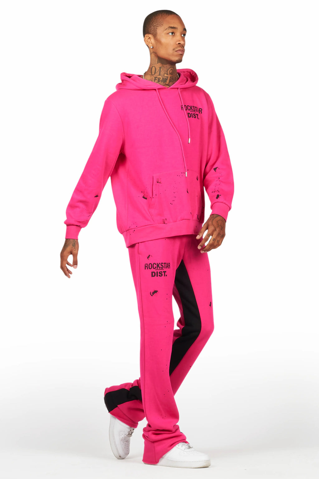 Raffer Fuchsia Hoodie Baggy Fit Pant Track Set
