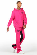 Raffer Fuchsia Hoodie Baggy Fit Pant Track Set