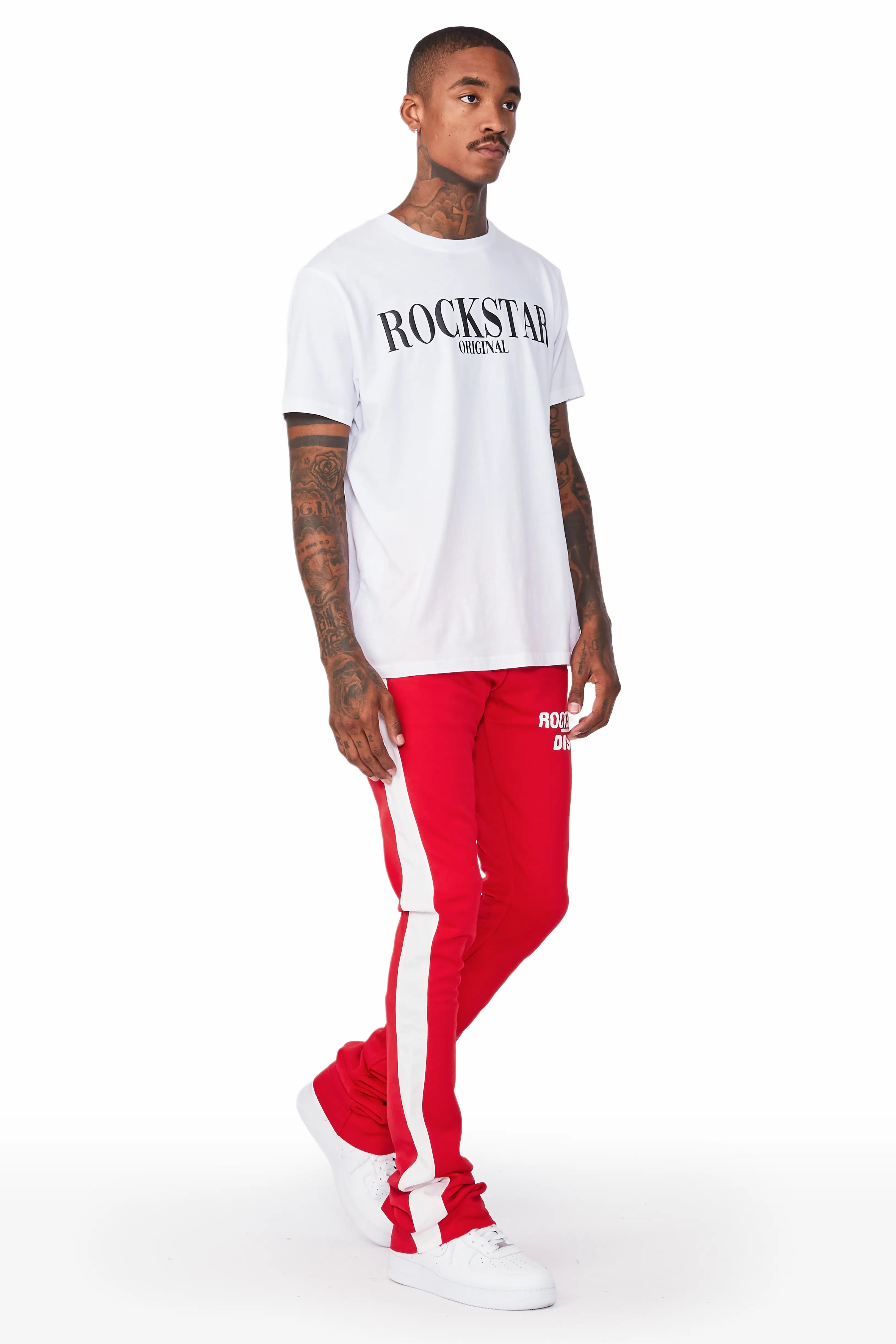 Landry Red Super Stacked Track Pant