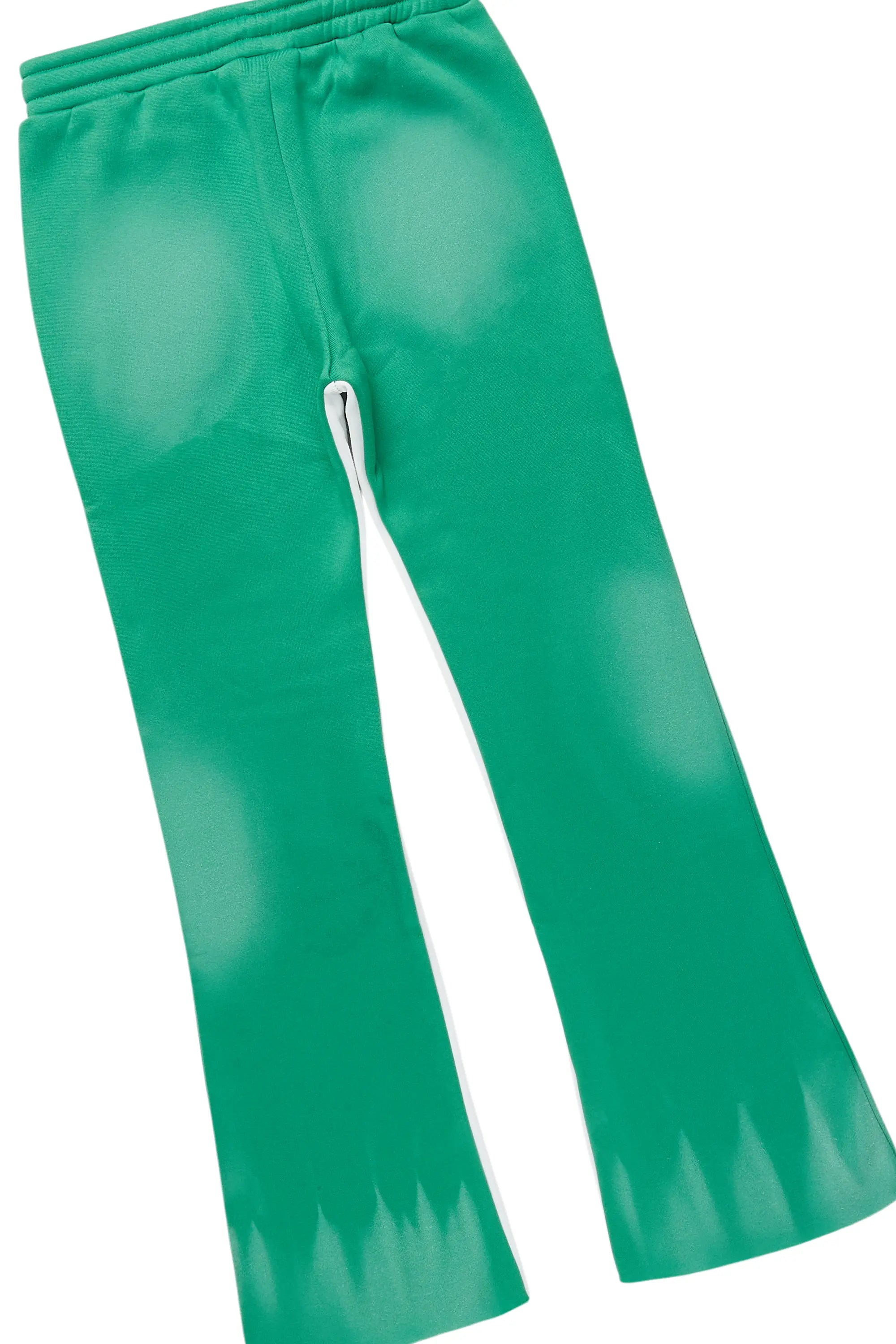 Boys States Green Stacked Hoodie Track Set