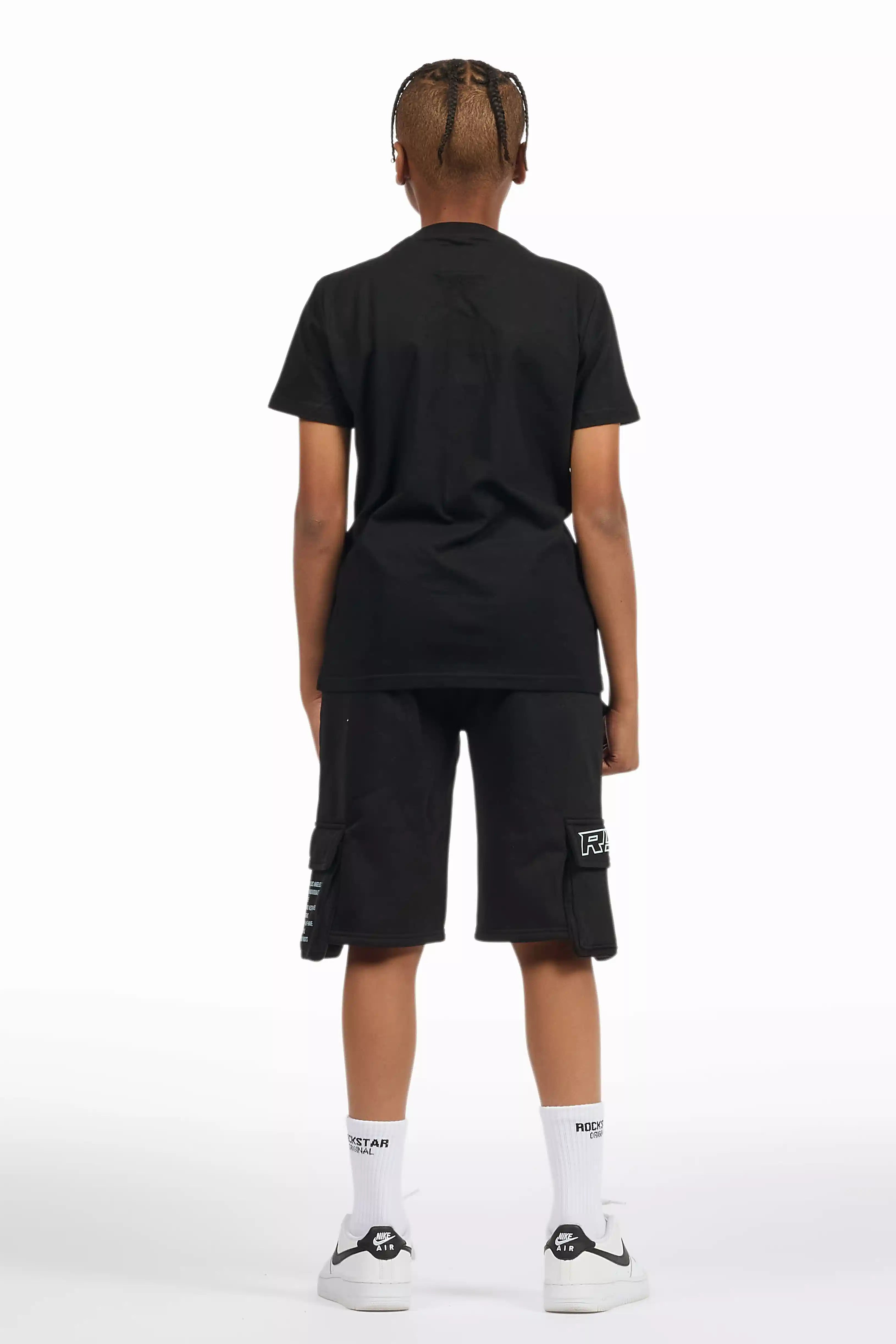 Boys Jash Black/White Short Set