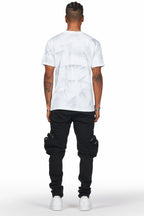 Garren Black Skinny Fit Cargo Jean