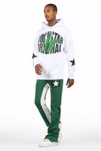 Sarge White/Green Hoodie/Stacked Track Set