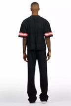 Garo Black T-Shirt/Baggy Stacked Track Set