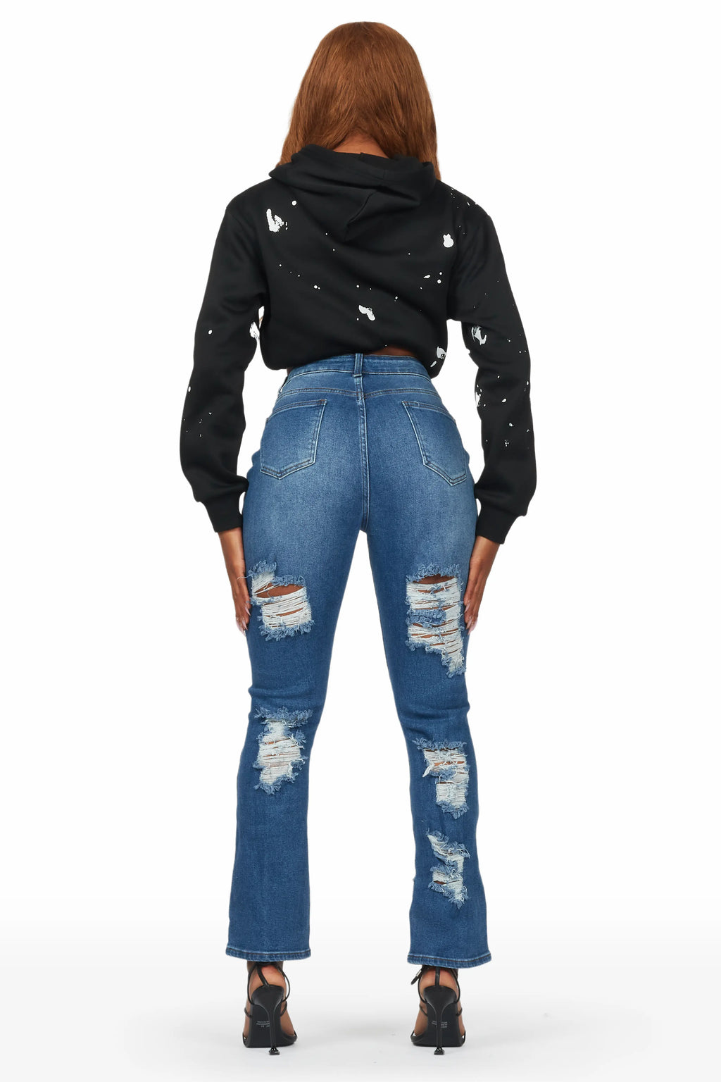 Kaydan Med. Wash Distressed Skinny Jean