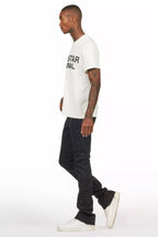 Machete Jet Black Rhinestone Stacked Flare Jean