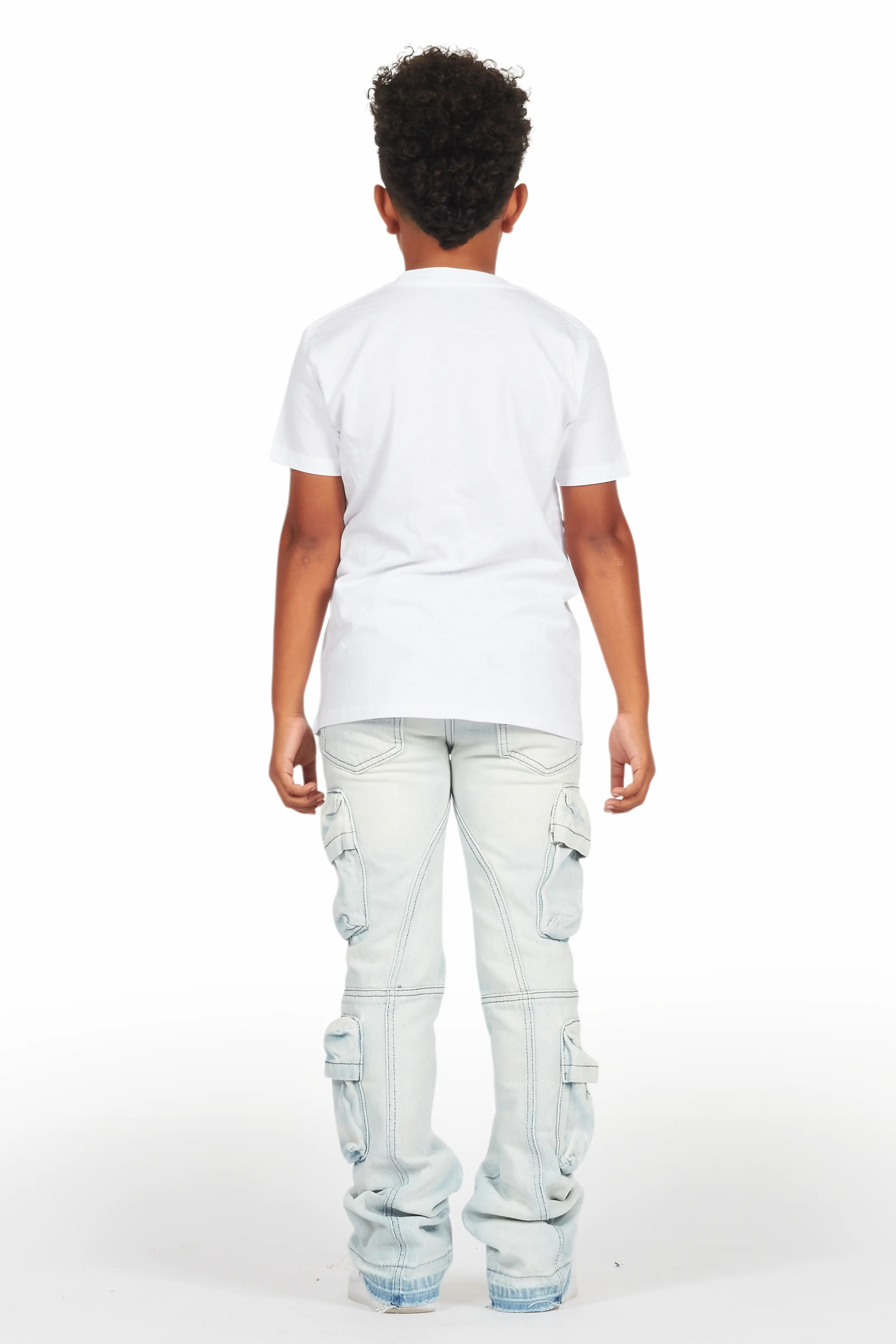 Boys Beau White Graphic T-Shirt