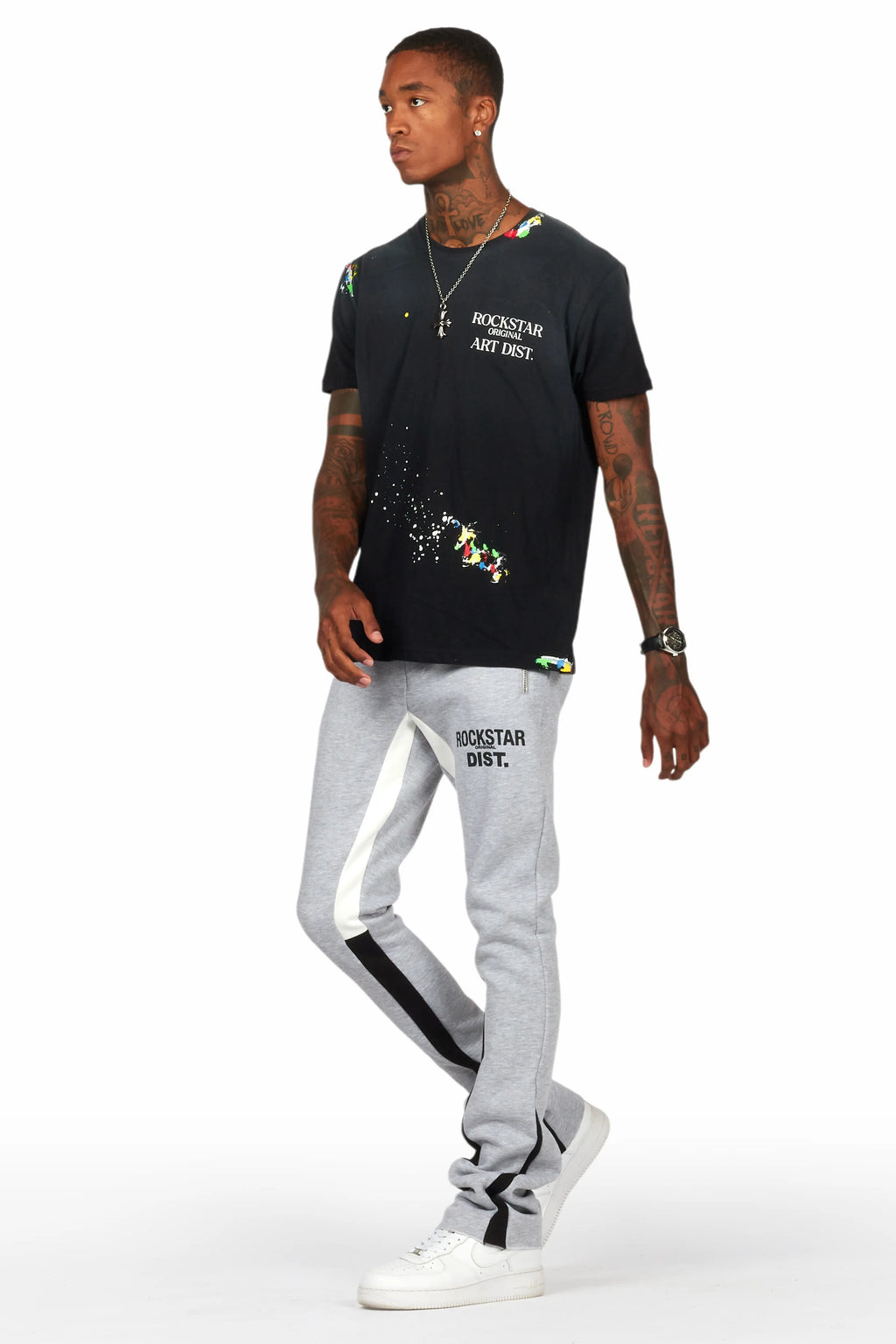 Alpine Grey/Black Stacked Flare Pant