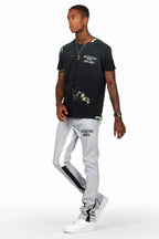 Alpine Grey/Black Stacked Flare Pant