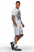 Thierry Heather Grey T-Shirt/Short Set