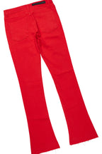 Grill White/Red Oversized Graphic T-Shirt/Dag Stacked Flare Jean Set