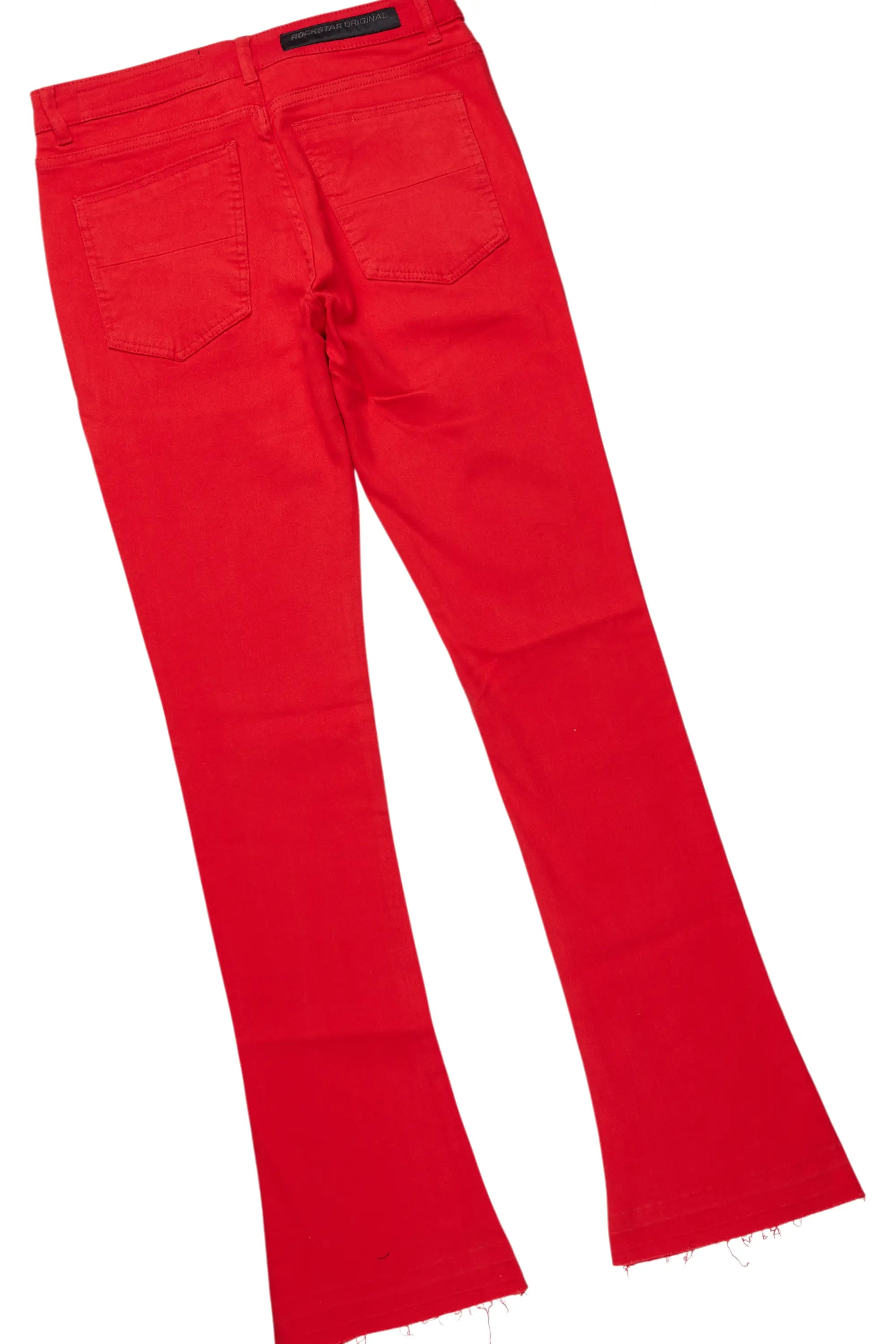 Grill White/Red Oversized Graphic T-Shirt/Dag Stacked Flare Jean Set